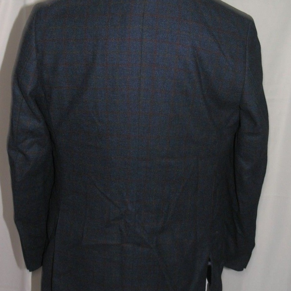 Cuseri Bottoli Blue Plaid Flannel Weight Three Bu… - image 6